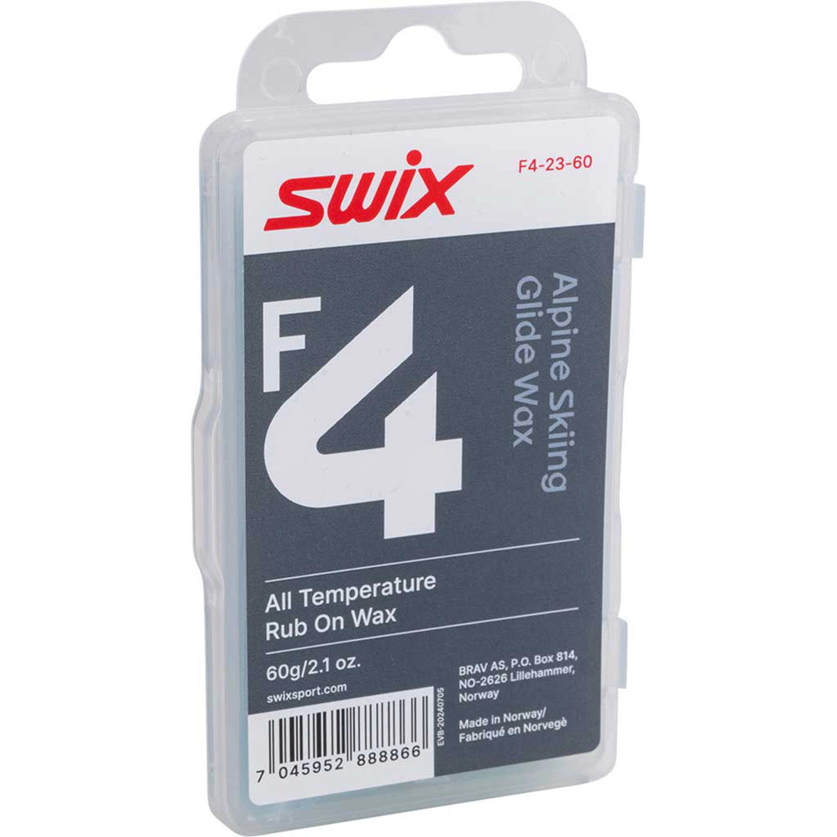 Swix F4 Glidewax Rub-on w/cork 60g
